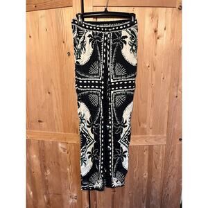 Farm Rio Palm Tree Printed Straight Leg Pants Size XS